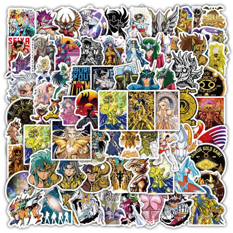 Laptop Editing Accessories - 101Pcs Saint Seiya Anime Stickers Cartoon