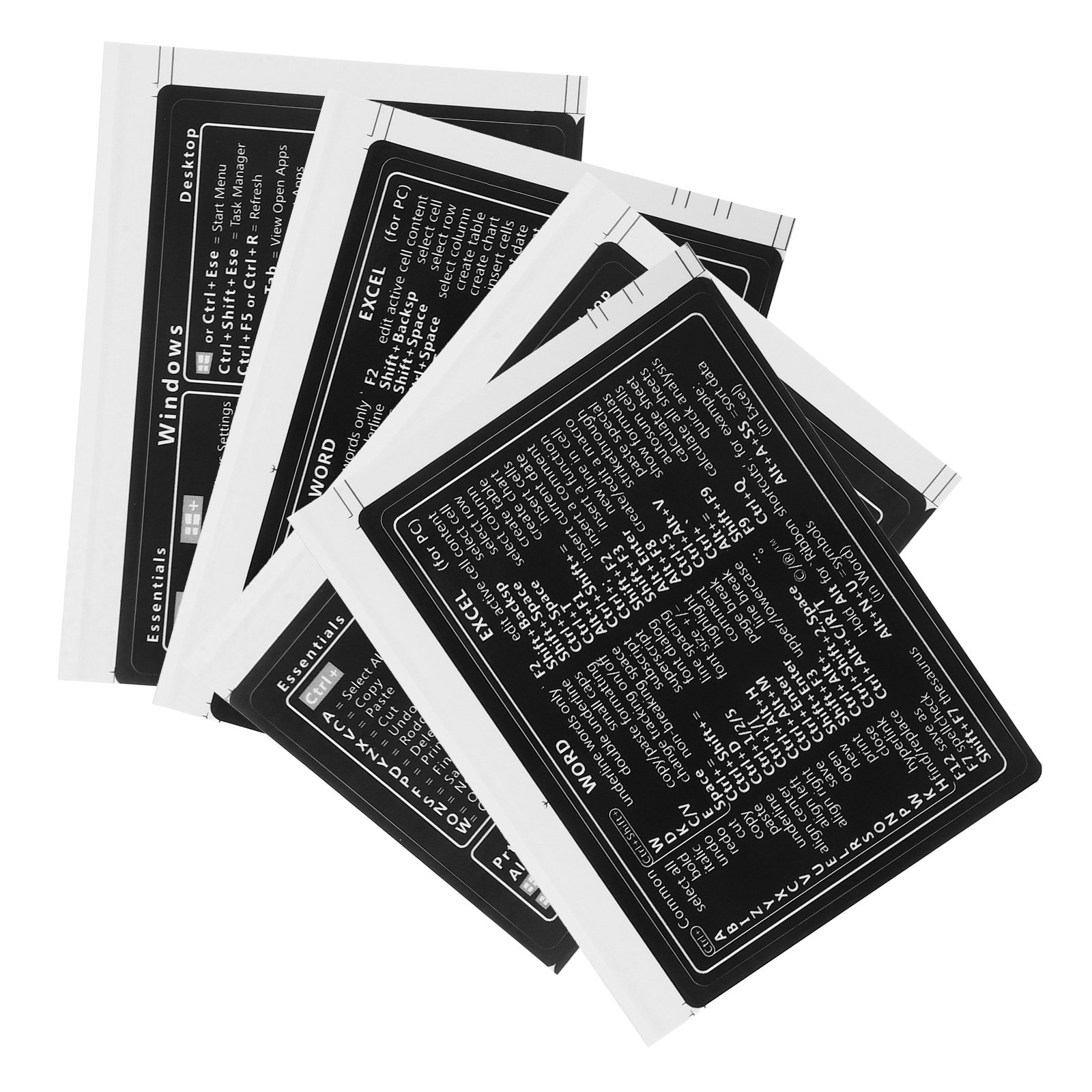 Laptop Accessories Productivity - 4Sheets Keyboard Shortcut Stickers Lightweight Paper