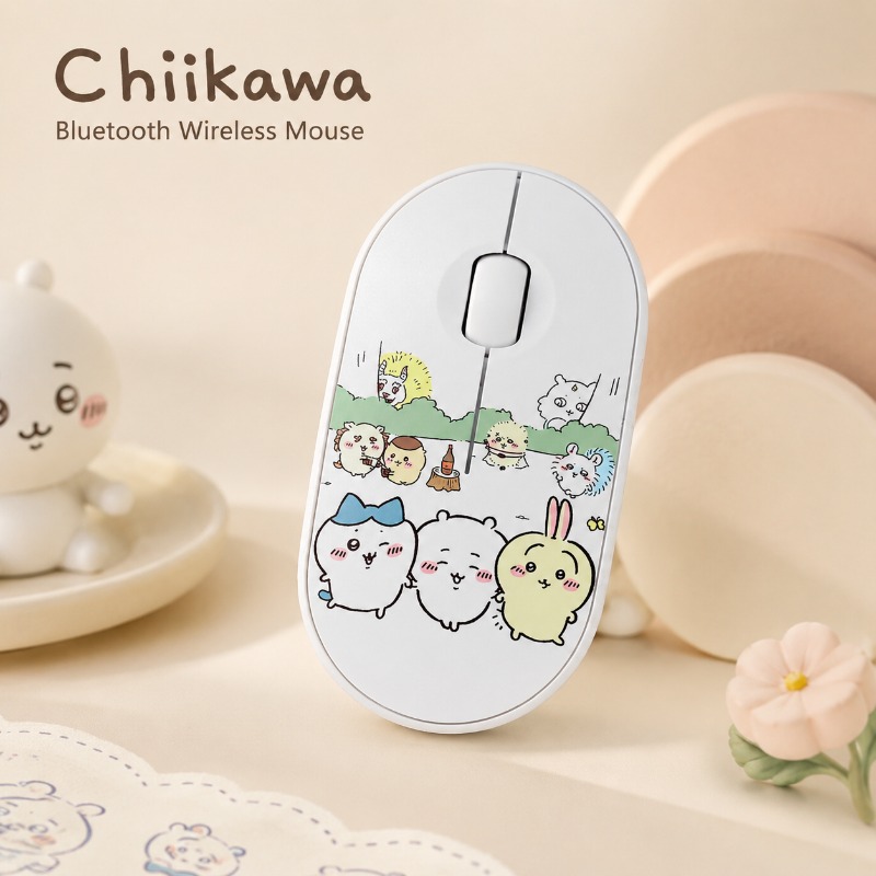 Good Laptop Accessories - Cute Chiikawa Bluetooth Wireless Mouse Dual