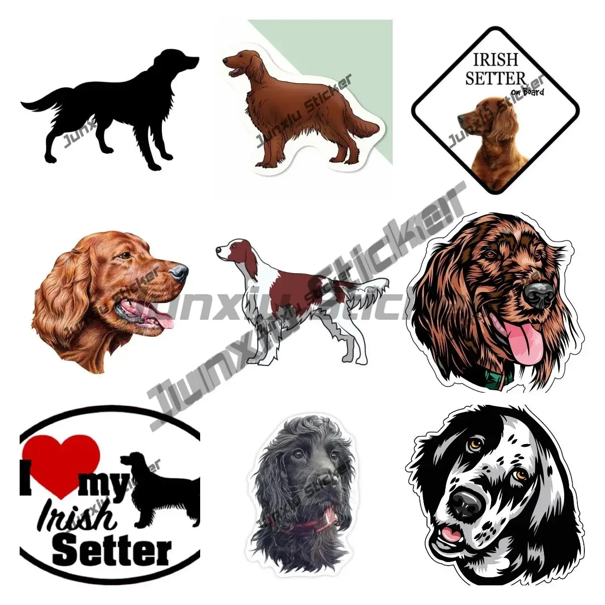 Laptop Accessories Logo - Irish Setter Vinyl Decal I Love