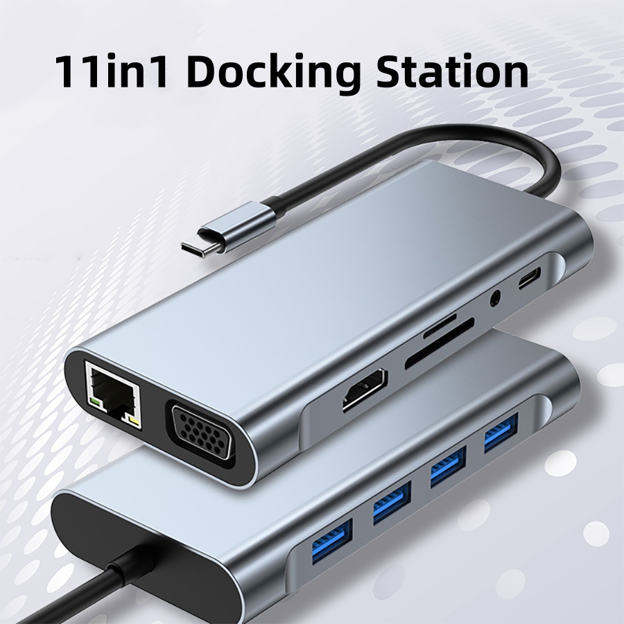 Laptop Accessories Hub - 11-in-1 USB C Hub Thunderbolt 3