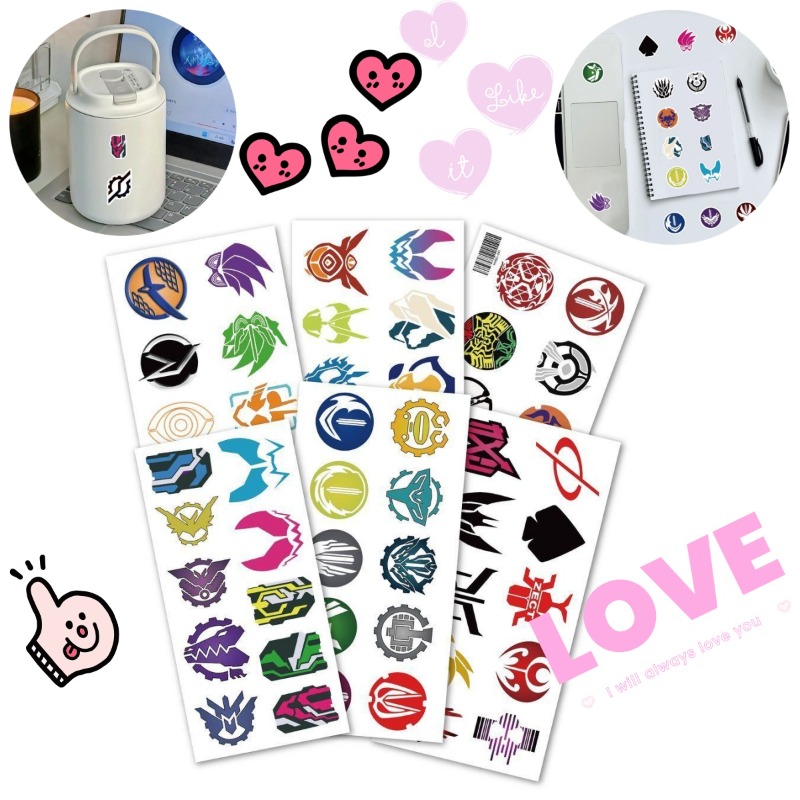 Good Laptop Accessories - 60 Sheets Kamen Rider Logo Stickers