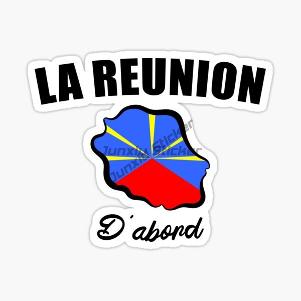 Reunion Island Flag Car Sticke - Laptop Accessories Logo review and price