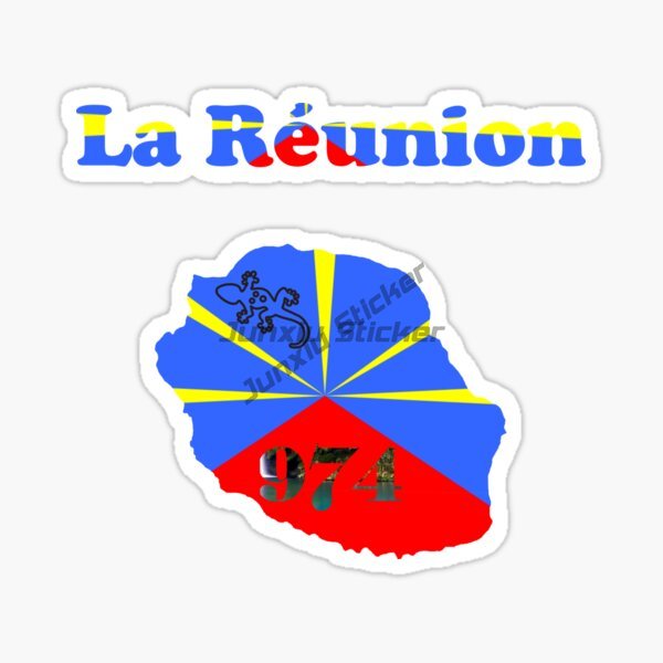 Reunion Island Flag Car Sticke - Laptop Accessories Logo review and price