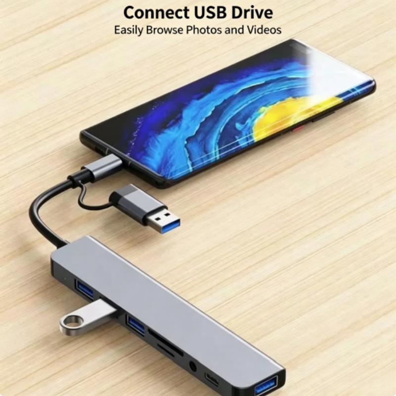 Dual-Head Type-C 8-in-1 Multi- - Laptop Accessories Hub review and price