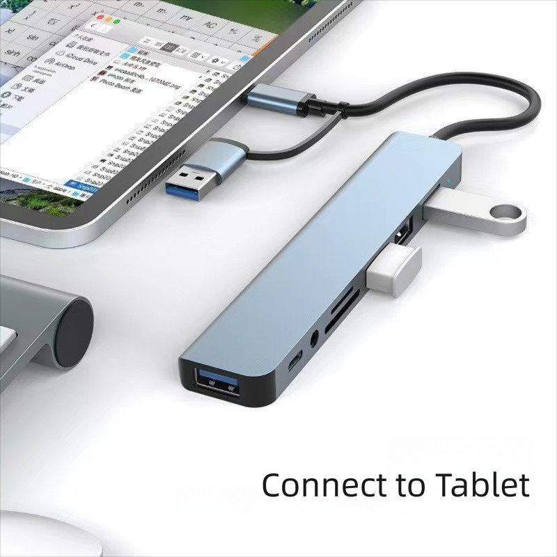 8 in 2 Port USB C Splitter USB - Laptop Accessories Hub review and price
