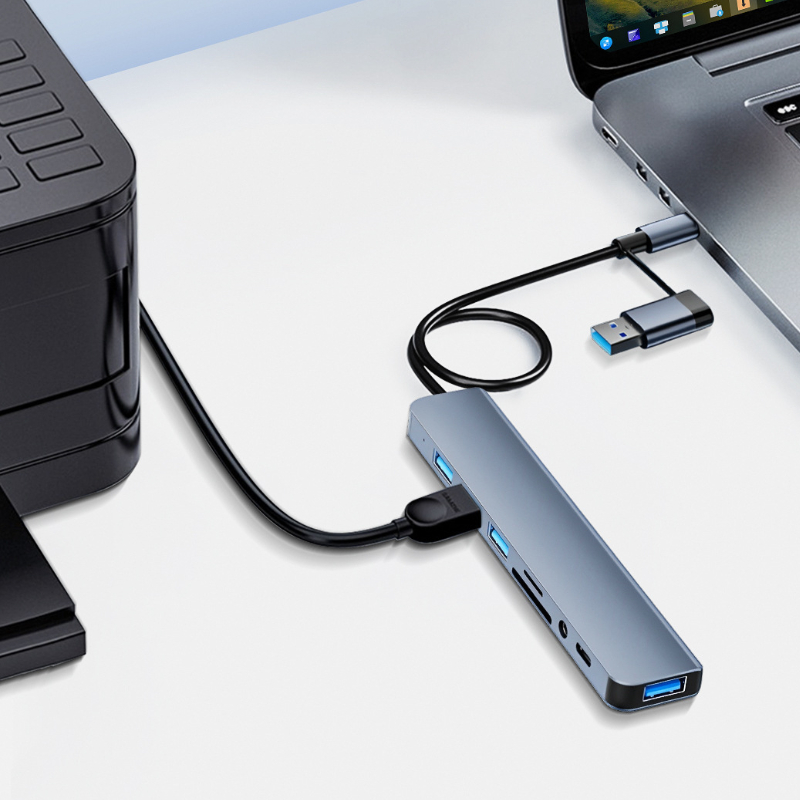 8 in 2 Port USB C Splitter USB - Laptop Accessories Hub review and price