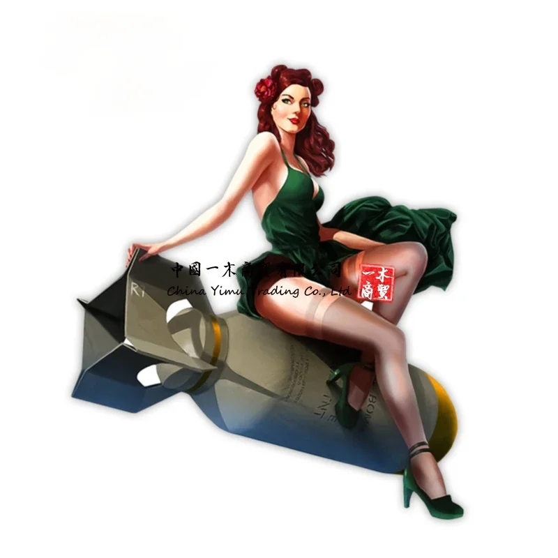 Car Stickers Pin Up Girl Vinta - Laptop Accessories Logo review and price