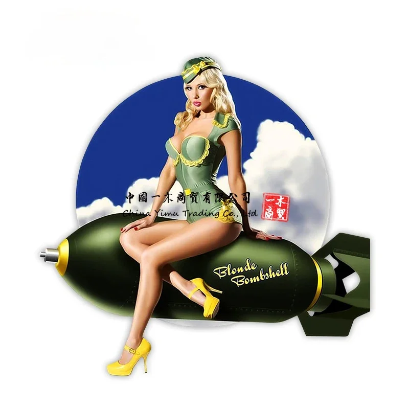 Car Stickers Pin Up Girl Vinta - Laptop Accessories Logo review and price