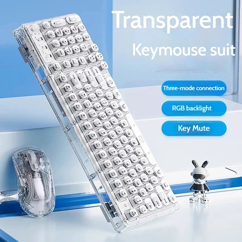 Transparent Ice Crystal Wirele - Laptop Accessories Combo review and price