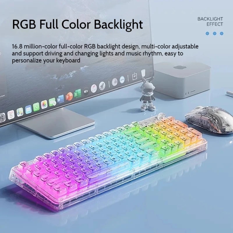 Transparent Ice Crystal Wirele - Laptop Accessories Combo review and price