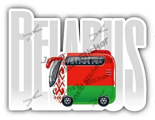 Belarus Travel Bus Flag Label  - Laptop Accessories Logo review and price