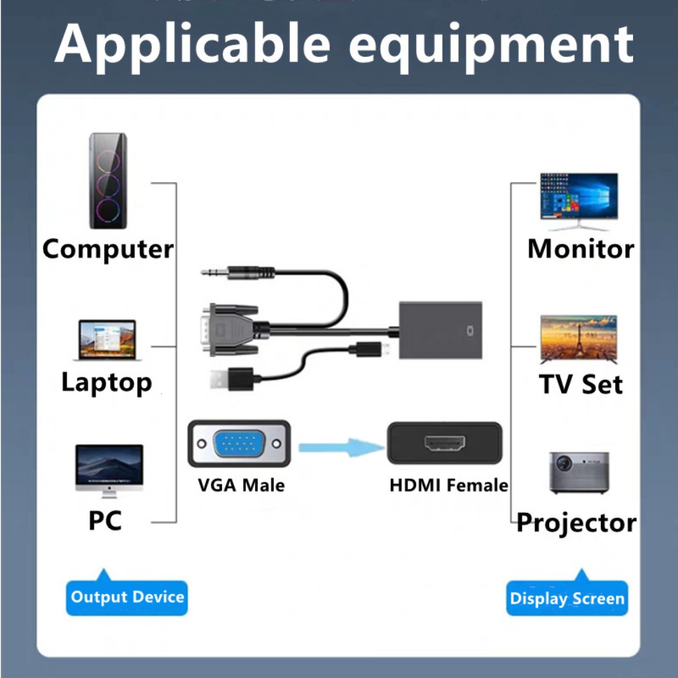 HD 1080P VGA to HDMI Adapter C - Hdmi Vga Adapter review and price