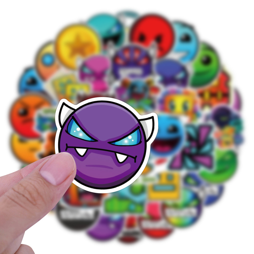 10/30/50pcs Geometry Dash Cart - Laptop Accessories Cool review and price