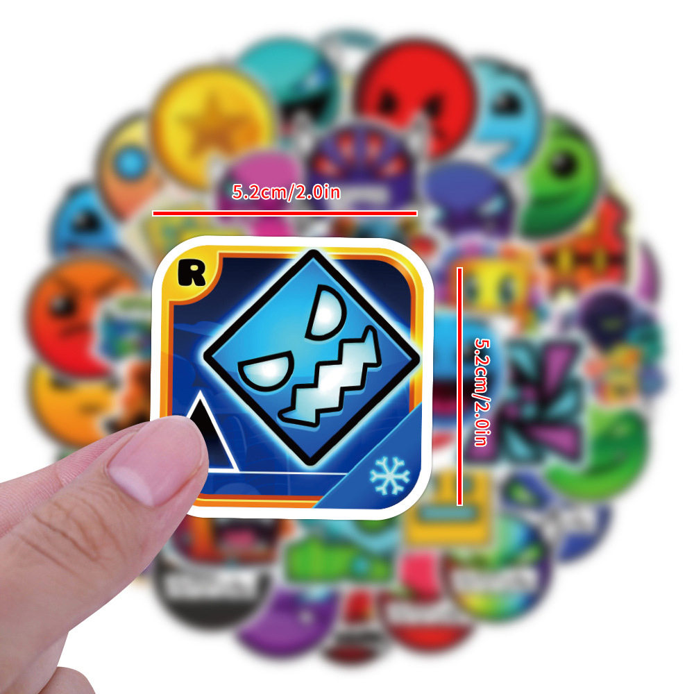 10/30/50pcs Geometry Dash Cart - Laptop Accessories Cool review and price