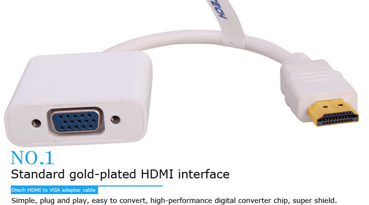 3PCS DTECH Factory Direct Sale - Hdmi Vga Adapter review and price