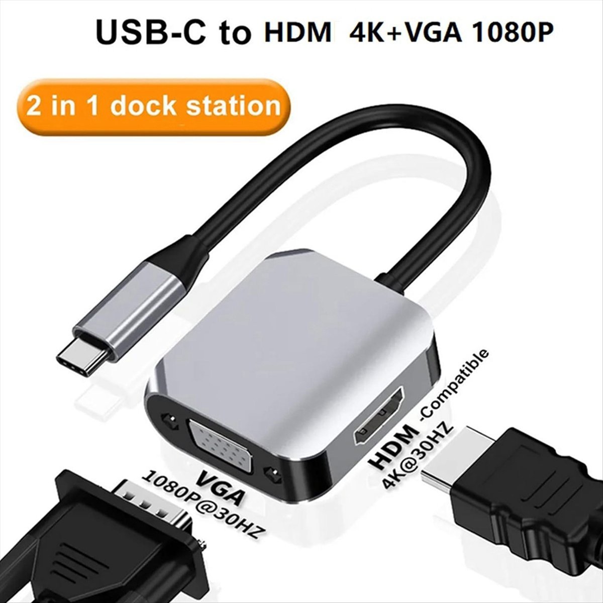 *A14E USB C Docking Station, 2 - Hdmi Vga Adapter review and price