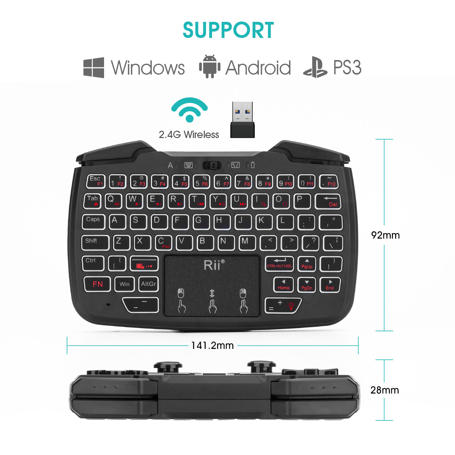 Rii RK707 2.4GHz Wireless Port - Laptop Accessories Combo review and price