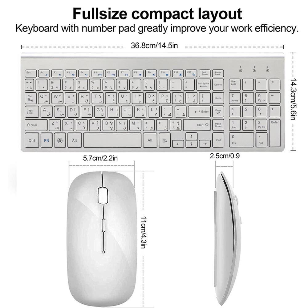 Arabic Enghish Character Slim  - Laptop Accessories Combo review and price