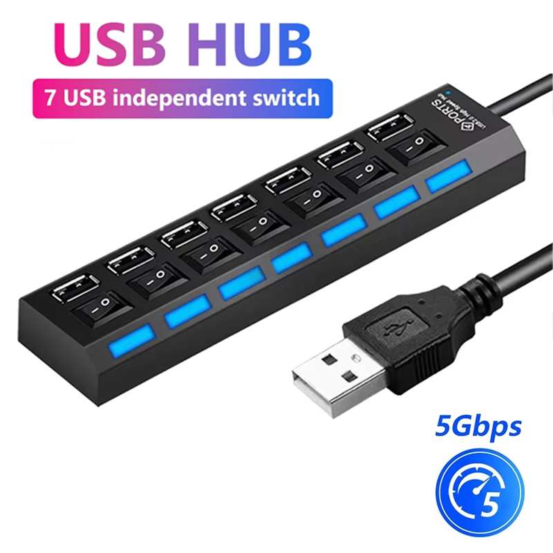 7 Port USB 2.0 Hub Splitter Fo - Laptop Accessories Hub review and price